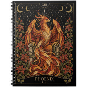 Phoenix, Starlit Tarot Kunst Notitieboek