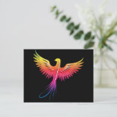 Phoenix stijgend uit de as symbool briefkaart (Staand voorkant)