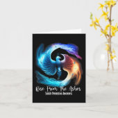 Phoenix stijgt op uit de Ashes Suicide Prevention  Kaart (Gele Bloem)