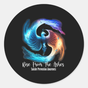 Phoenix stijgt op uit de Ashes Suicide Prevention  Ronde Sticker