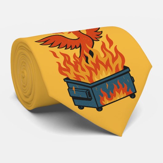 Phoenix stijgt op uit de vuilnisbak stropdas (Opgerold)
