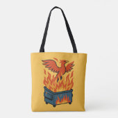 Phoenix stijgt op uit de vuilnisbak tote bag (Achterkant)
