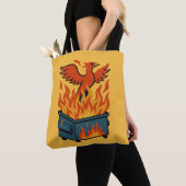 Phoenix stijgt op uit de vuilnisbak tote bag (Dichtbij)