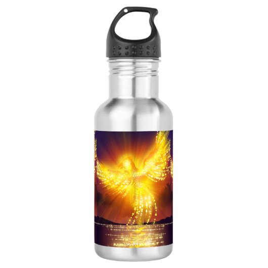 Phoenix stijgt over water waterfles (Voorkant)