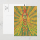 Phoenix Sun Bird Woman Goddess Fantasy Surrealisme Briefkaart (Voorkant / Achterkant)