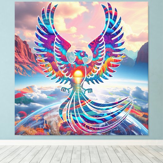 Phoenix Sunrise Canvas Afdruk (Insitu (Houten vloer))