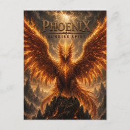 Phoenix Sunrise Spire Dark Cinema Briefkaart
