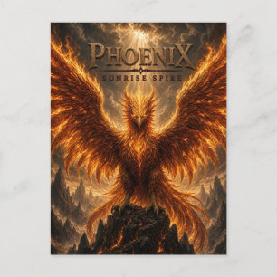 Phoenix Sunrise Spire Dark Cinema Briefkaart