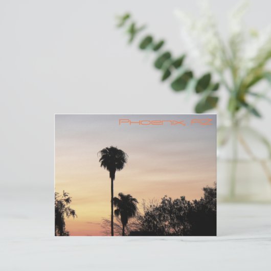Phoenix Sunset Briefkaart (Staand voorkant)