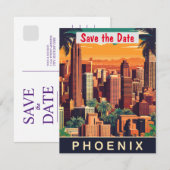 Phoenix Sunset Palms Warme Uitnodiging (Voorkant / Achterkant)