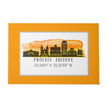 Phoenix Sunset Skyline Map Coordinates
