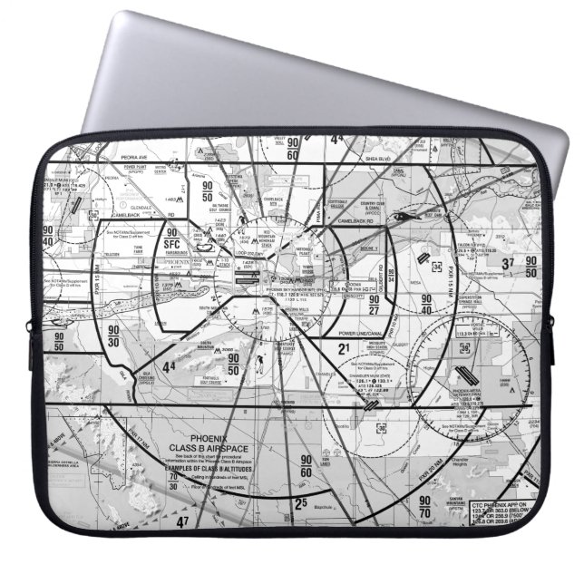 Phoenix TAC Chart Laptop Sleeve (Voorkant)