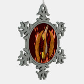 Phoenix Tin Sneeuwvlok Ornament (Links)