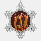 Phoenix Tin Sneeuwvlok Ornament (Voorkant)
