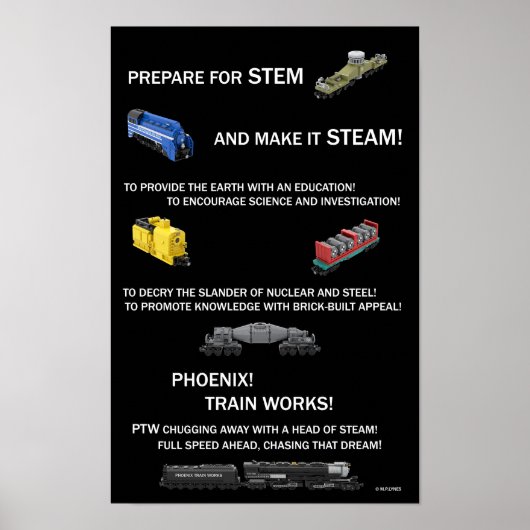 Phoenix Train Works Motto Poster (Voorkant)