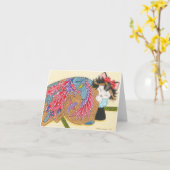 Phoenix uchikake notecard kaart (Gele Bloem)