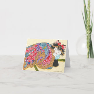 Phoenix uchikake notecard kaart