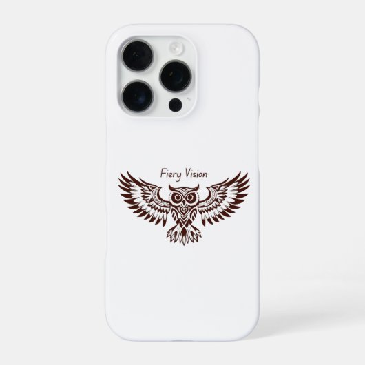 Phoenix Uil – Vuurvisie iPhone Hoesje (Achterkant)
