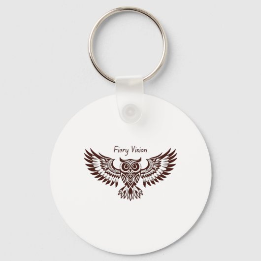 Phoenix Uil – Vuurvisie Sleutelhanger (Voorkant)