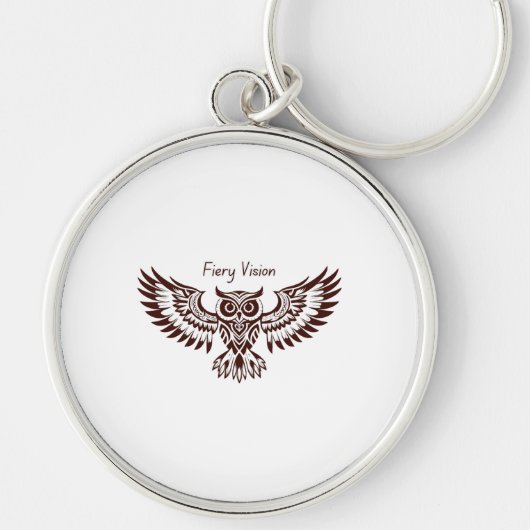 Phoenix Uil – Vuurvisie Sleutelhanger (Voorkant)