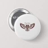 Phoenix Uil – Vuurvisioen Ronde Button 5,7 Cm (Voorkant /achterkant)