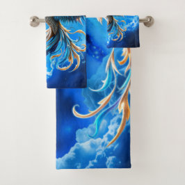 Phoenix van de saffierene dageraad  bad handdoek