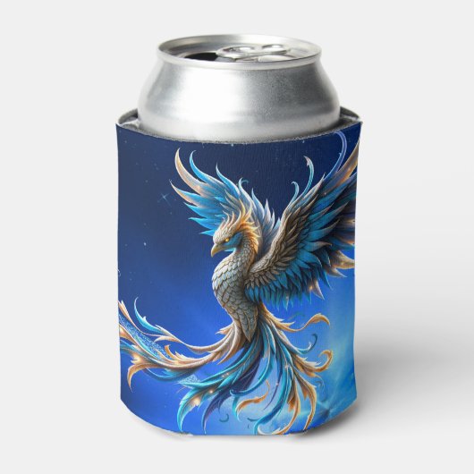 Phoenix van de saffierene dageraad blikjeskoeler (Blikje Voorkant)