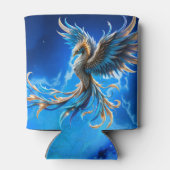 Phoenix van de saffierene dageraad blikjeskoeler (Achterkant)