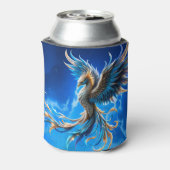 Phoenix van de saffierene dageraad blikjeskoeler (Blikje Achterkant)