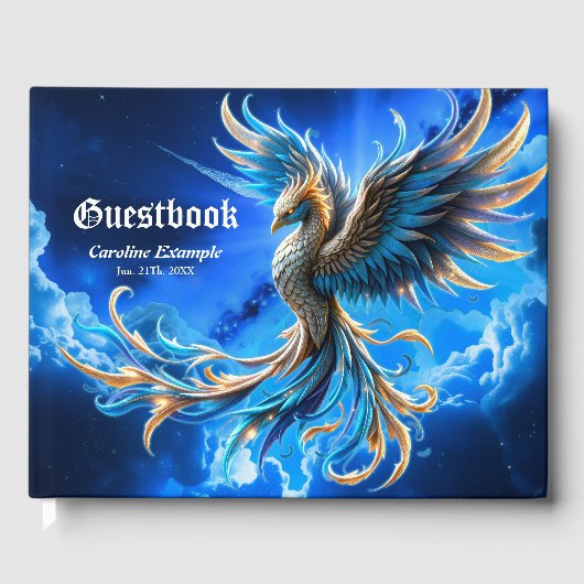 Phoenix van de saffierene dageraad  gastenboek (Voorkant)