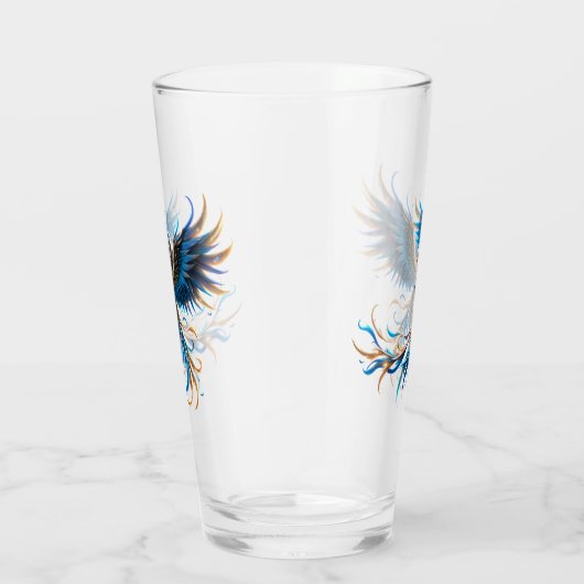 Phoenix van de saffierene dageraad glas (Rechts)