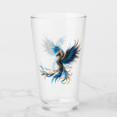 Phoenix van de saffierene dageraad glas (Voorkant)