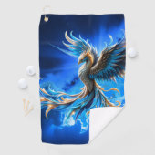 Phoenix van de saffierene dageraad golfhanddoek (Insitu)