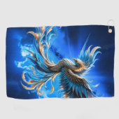 Phoenix van de saffierene dageraad golfhanddoek (Horizontaal)