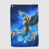 Phoenix van de saffierene dageraad golfhanddoek (Voorkant)