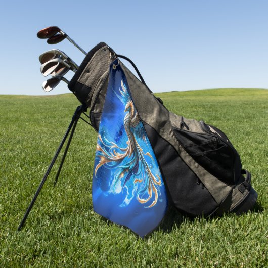Phoenix van de saffierene dageraad golfhanddoek (Groen)