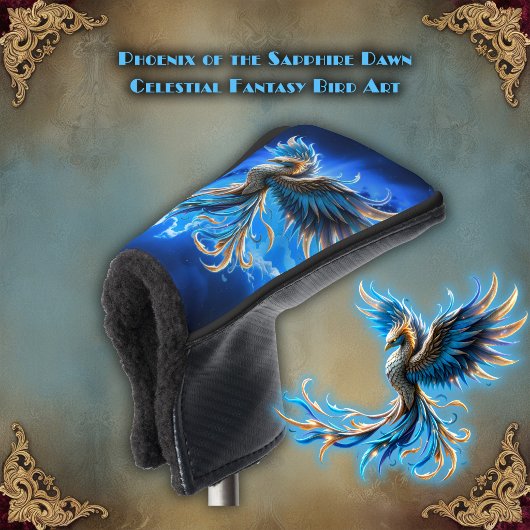 Phoenix van de saffierene dageraad  golfheadcover