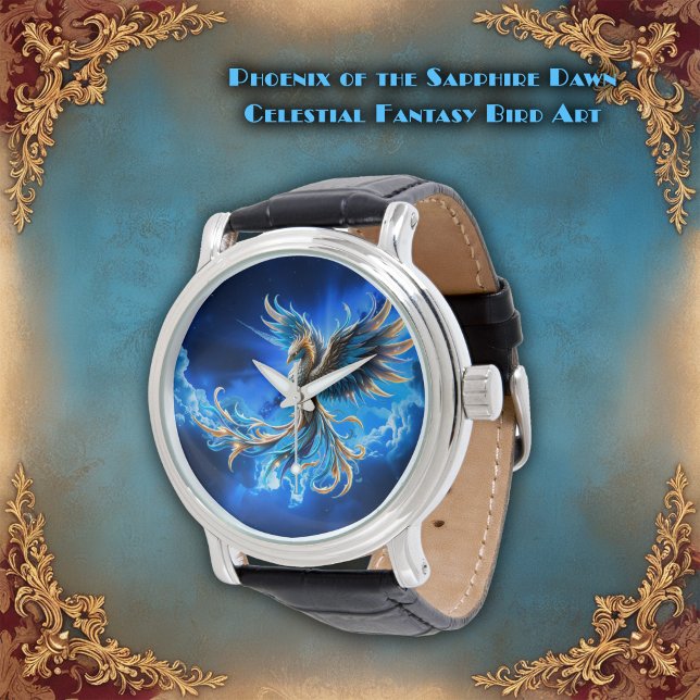Phoenix van de saffierene dageraad  horloge (Creator heeft geüpload)