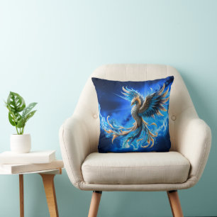 Phoenix van de saffierene dageraad kussen