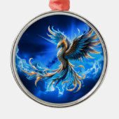 Phoenix van de saffierene dageraad  metalen ornament (Voorkant)