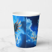 Phoenix van de saffierene dageraad  papieren bekers (Rechts)