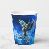 Phoenix van de saffierene dageraad  papieren bekers (Voorkant)