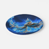 Phoenix van de saffierene dageraad  papieren bordje (Gekanteld)