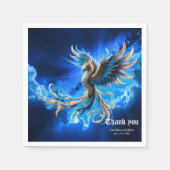 Phoenix van de saffierene dageraad  servet (Voorkant)