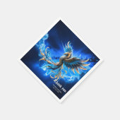 Phoenix van de saffierene dageraad  servet (Hoek)