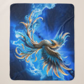 Phoenix van de saffierene dageraad sherpa deken (Voorkant)