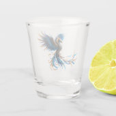 Phoenix van de saffierene dageraad  shot glas (Achterkant)