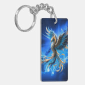 Phoenix van de saffierene dageraad sleutelhanger (Voorkant Links)