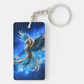 Phoenix van de saffierene dageraad sleutelhanger (achterkant)