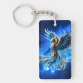 Phoenix van de saffierene dageraad sleutelhanger (Voorkant)